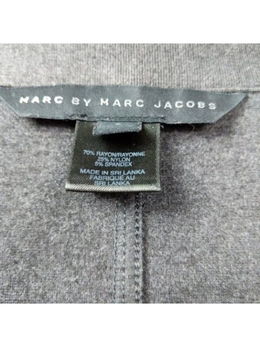 Marc By Marc Jacobs Cropped Gray Blazer S - Picture 7 of 8
